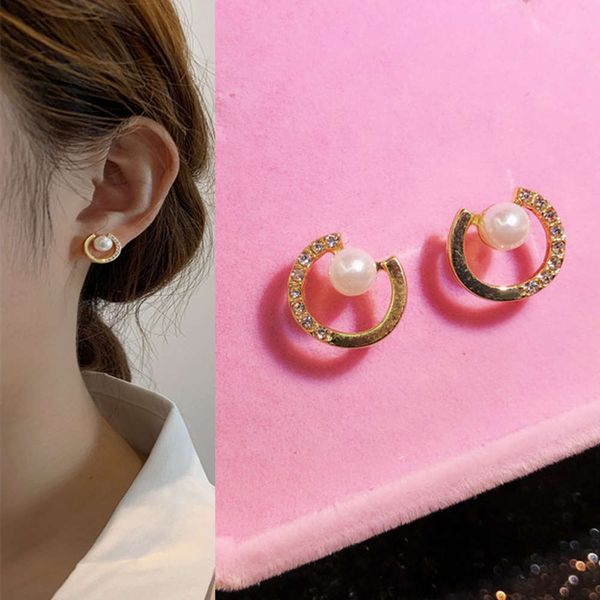 

pearl earrings fashion collection studded simple small net red