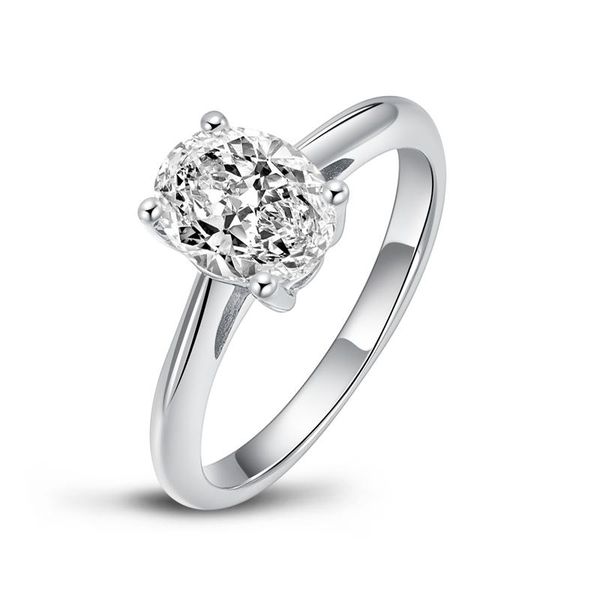 

cluster rings qyi 2 ct ring for women 925 silver engagement jewelry sona diamond wedding finger flower gift, Golden;silver