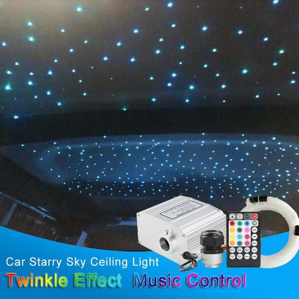 

interior&external lights car led interior starry sky ceiling light auto accessories lamp roof star fiber optic twinkle effect music control
