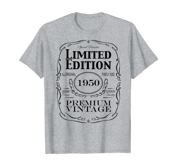 

69th birthday gift born in 1950 turning 69 t-shirt, White;black