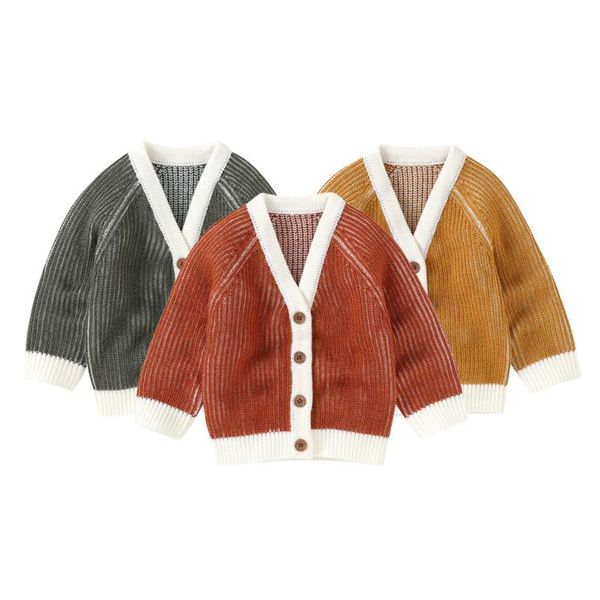 

jackets autumn baby girls boys cardigan knit long sleeve sweater jacket for, Blue;gray
