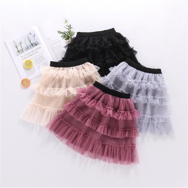 

skirts 4 5 6 7 8 years girls multi-layer pleated tutu ballet princess skirt lovely ball gown11, Blue