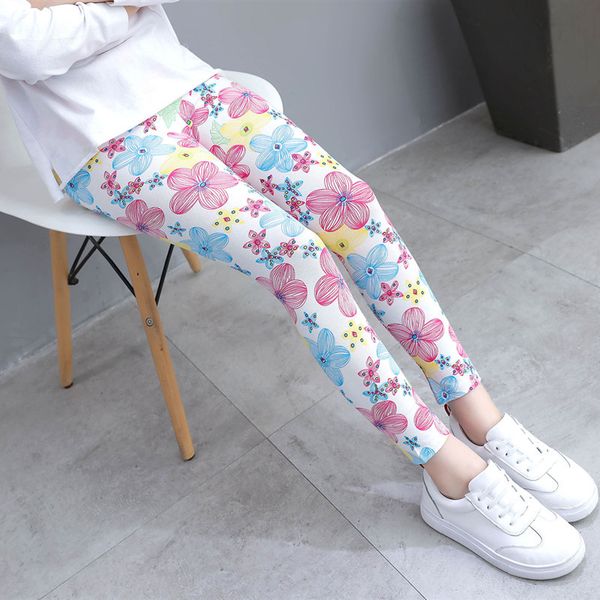 Baby Mädchen Leggings Kinder Casual Floral Bleistift Hosen Skinny Hosen Kinder Hosen Mädchen Capris Niedliche Kleinkind Leggings 2-10 Jahre 1263 Y2