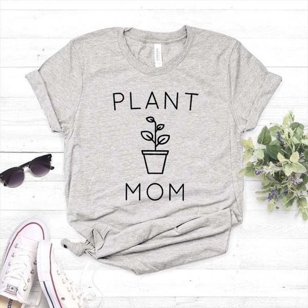 

plant mom lover print women cotton casual funny yong lady girl tee hipster ship na 391, White