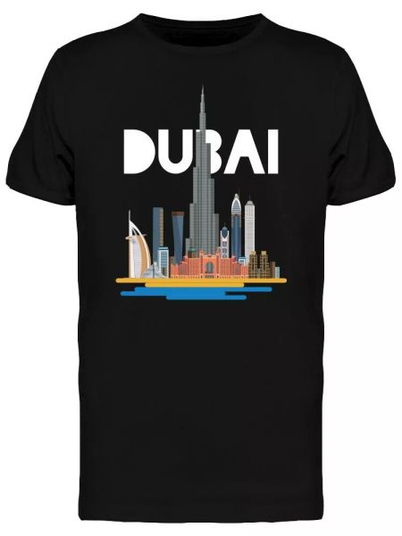 

city of dubai skyscrapers men's tee -image by shutterstock, White;black