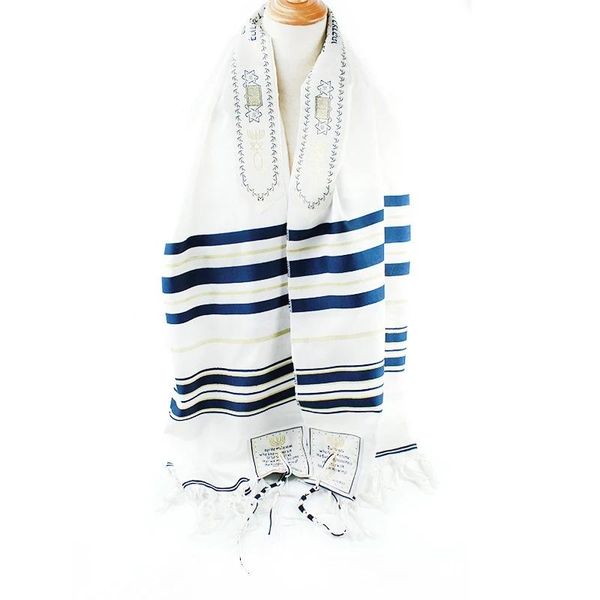 

scarves tallit prayer shawl israel 110*160cm polyester talit zipper bag tallis israeli praying scarfs priez wraps talis, Blue;gray