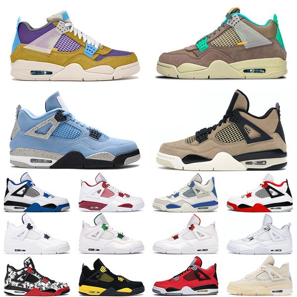 

2023 high jumpman 4 mushroom men women basketball shoes 4s desert moss taupe haze black cat white cement fire red university blue mens train
