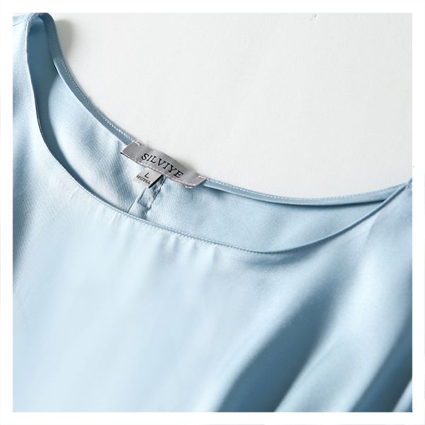 

dress cotton female mulberry silk blue with waist closing and light mature style short sleeve a-line skirt in summer, Black;gray