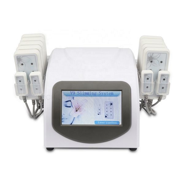 

portable slim equipment fat loss 5mw 635nm 650nm lipo laser 14 pads cellulite removal beauty body shaping slimming machine beauty device