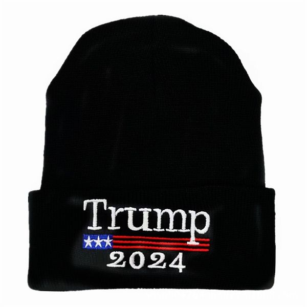 

2024 trump and knitted sweater hat election campaign winter cold cap beanies, Blue;gray
