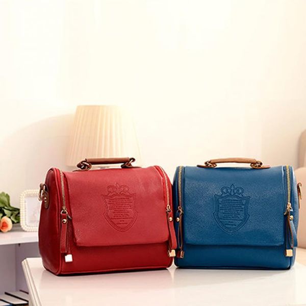 

new fashion mini clamshell ms. hand shoulder retro pu leather messenger bag
