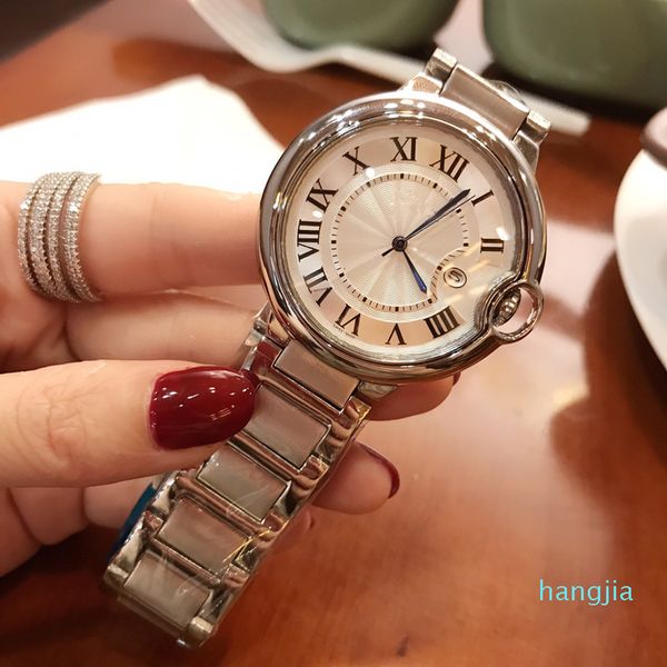 

watch ladies classic luxury quartz watch designer 316 stainless steel case casual brand sports watch ladies gift 631, Slivery;brown