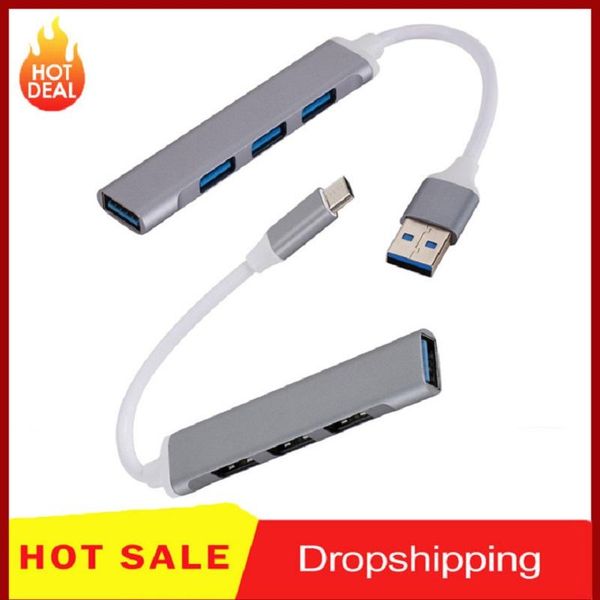 

hubs usb c hub 3.0 type 3.1 4port multiplexer adapter suitable for computer notebook pen accessories portable extender splitter