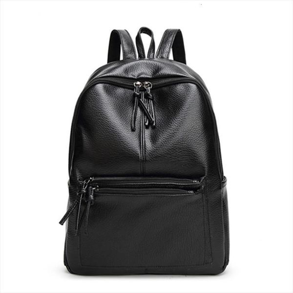 

travel girls backpack korean women female rucksack leisure student school bag soft pu leather famale