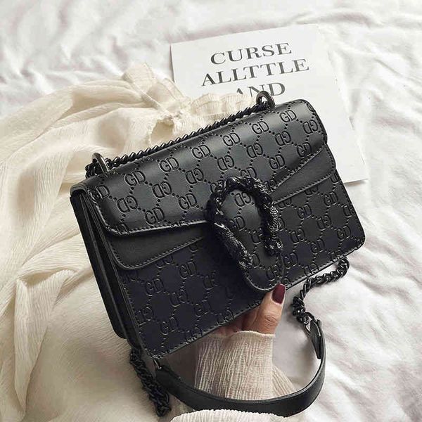 

2022 factory wholesale bag women's lock small square embossed chain bag fashion messenger single shoulder