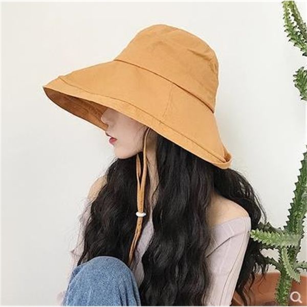

cotton hemp windbreak rope solid color big eaves fisherman's hat women's casual summer sun hat folding basin hat, Blue;gray
