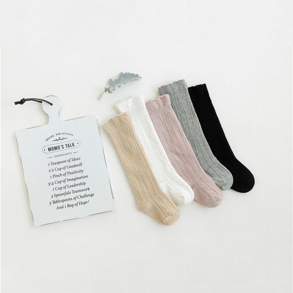 

footies autumn winter cotton baby socks knee high lace sock girl born long girls, Blue