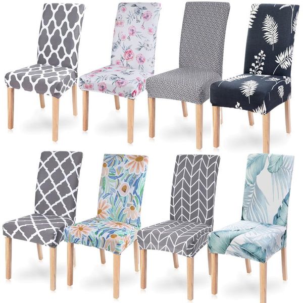

1/2/4/6pcs floral printed pattern chair cover stretch seat covers dining room removable washable a++++++