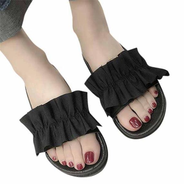 

summer shoes slippers women bottom platform muffin beach female casual jun4, Black