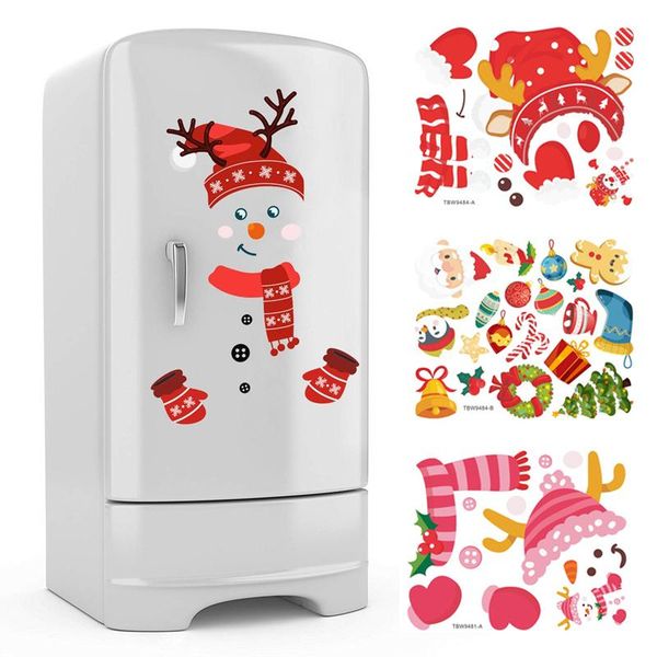 

fridge magnets christmas style wall sticker refrigerator stickers festival decoration living room home window glass door