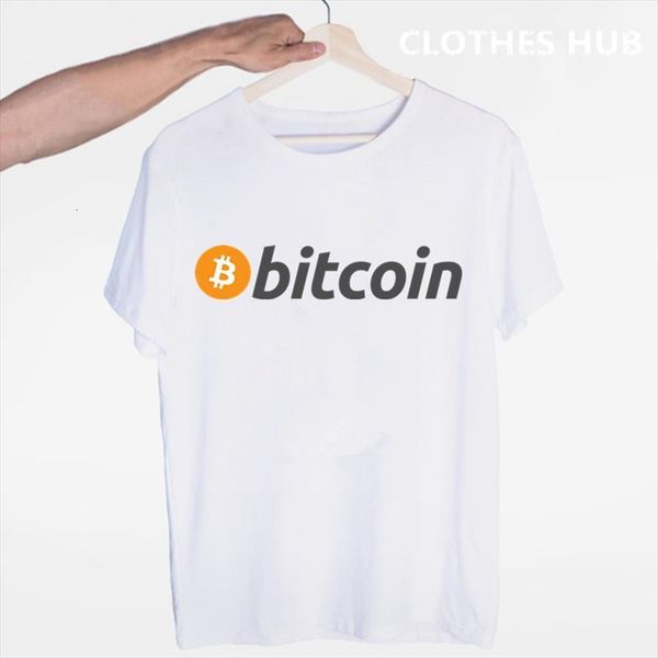 

bitcoin original logo print mens t shirt short sleeve men tee shirts, White;black