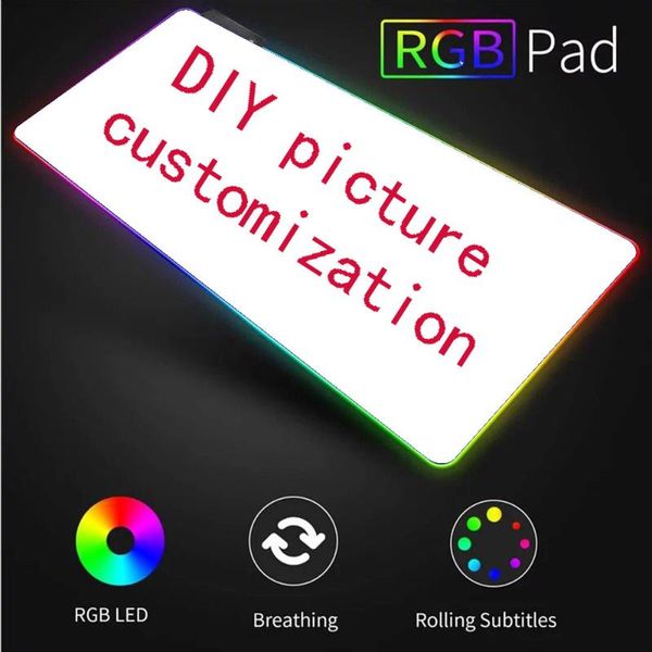 

mouse pads & wrist rests diy picture custom rgb mousepad xxl lapwith usb glowing led gaming pad comfortable and durable desk mat for gam