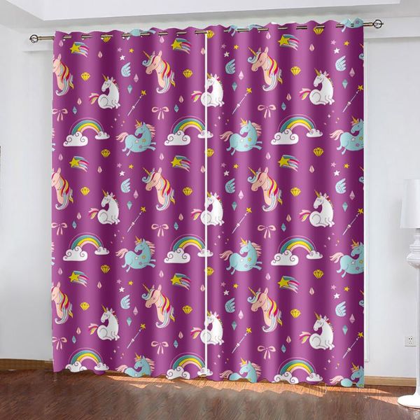 

curtain & drapes 3d animal personalized stripe printing children's bedroom living room shade custom set with hook accessories