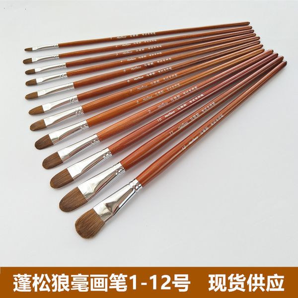 

painting pens matisse langhao chalk single round head water color art oil painting pen acrylic paibi soft fur suit student, Black;red