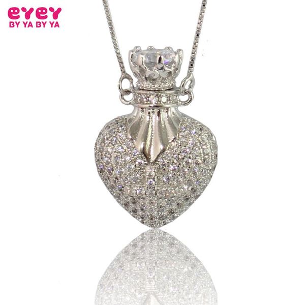 

crystal cubic zirconia love knot necklace elegant jewelry essential oil diffuser bottle chokers, Golden;silver