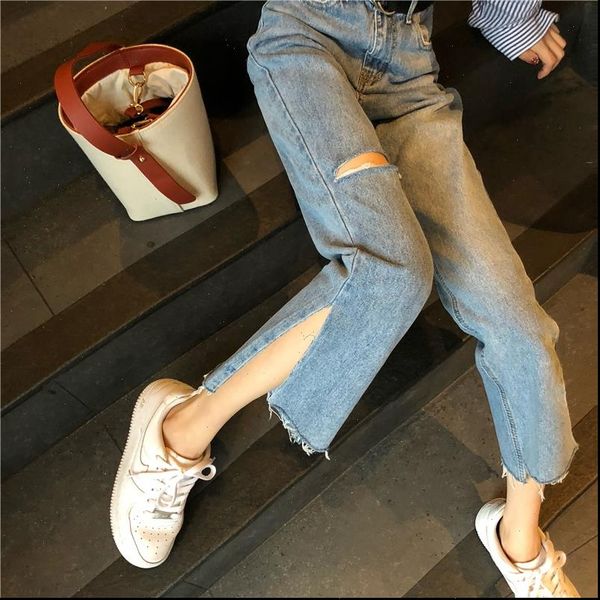 

women jeans for blue loose harem long trousers female womens pants casual