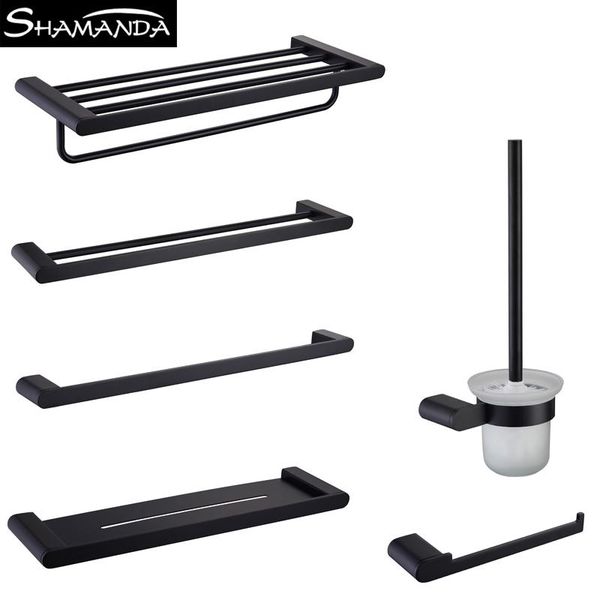 

towel racks bathroom accessories set mablack finish wall toilet paper holder bar shelf brush holders bath hardware