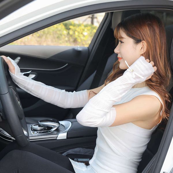 

ice sleeve night market summer sun protection pearl butterfly net red silk