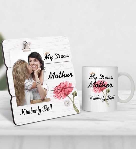 

frames personalized 6 picture deskframe and mug