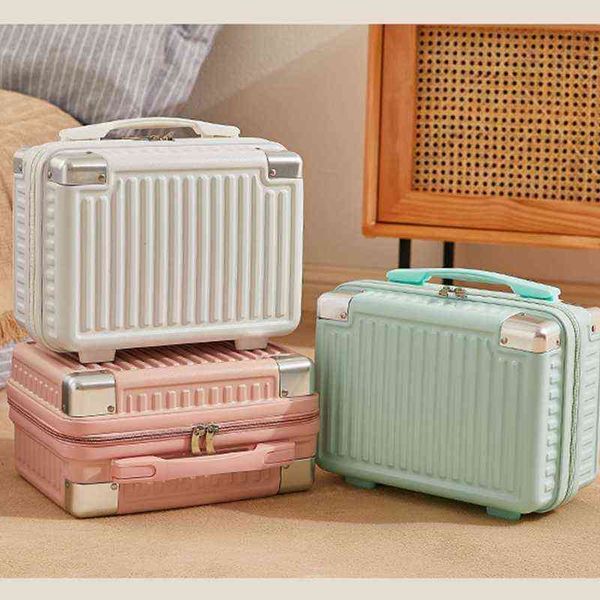 

nxy cosmetic bags 14inch multifunctional lady s case travel hand luggage portable carrying makeup bag professional suitcase 220303