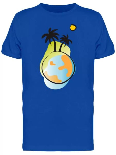 

earth, palms & sun tee men's -image by shutterstock, White;black