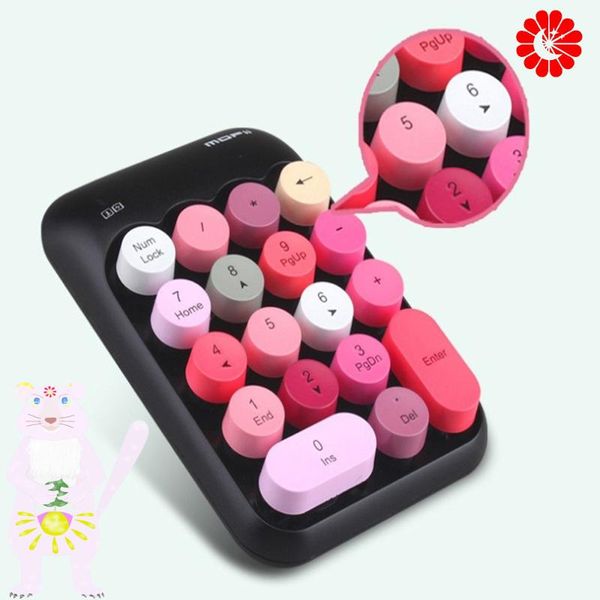 

keyboards portable mini 2.4g wireless keyboard 18 keys numeric keypad for lapcomputer digital pc accounting makeup series