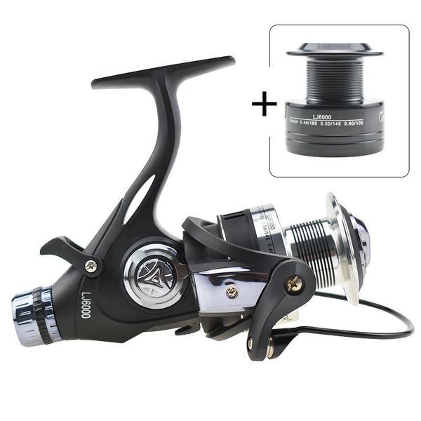 

baitcasting reels 9+1 bb carp fishing reel with extra spool double brake design super strong 15kg max drag power spinning