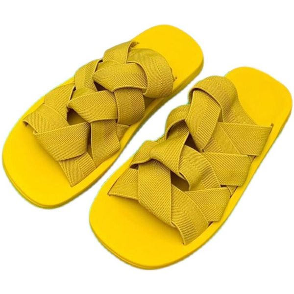

slippers summer 2021 sandy beach flip flops outdoor womens braided belt cross casual flats sandals handmade brand sldie, Black