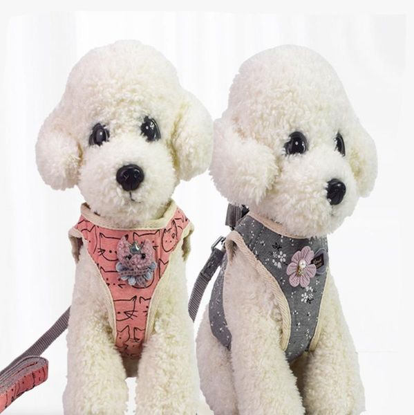 

dog collars & leashes clothes harness vest adjustable pet chihuahua yorkies puppy cat jacket coat for small medium dogs