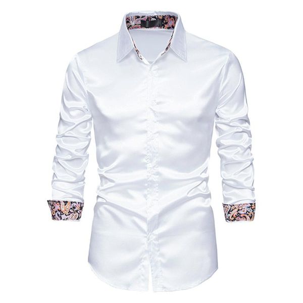 

men's casual shirts for men camisa masculina autumn and winter solid color retro long-sleeved lapel shirt vetement homme de marque, White;black