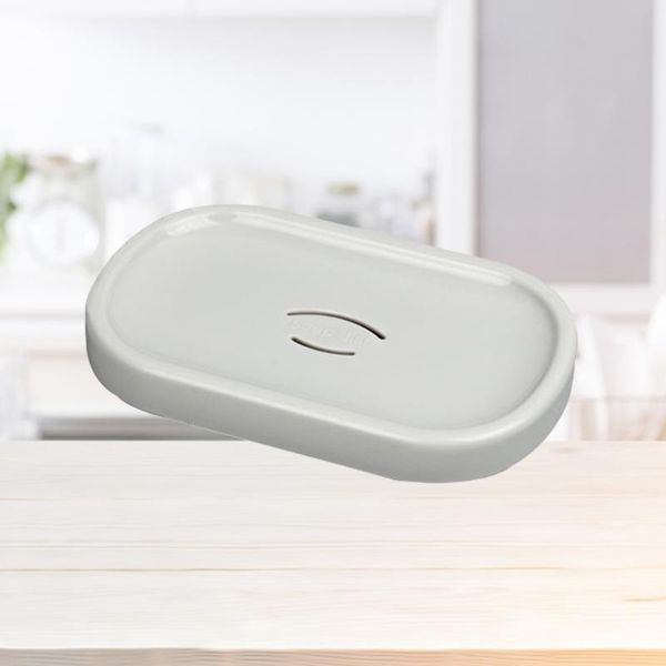 

soap box drain holder rack container for home travel outdoor hiking camping gym(gray) dishes