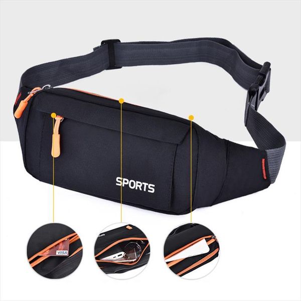 

Pink Chest Bags Waist Pack Women Running Waterproof Bag Mobile Holder Men Gym Fitness Travel Pouch Belt
