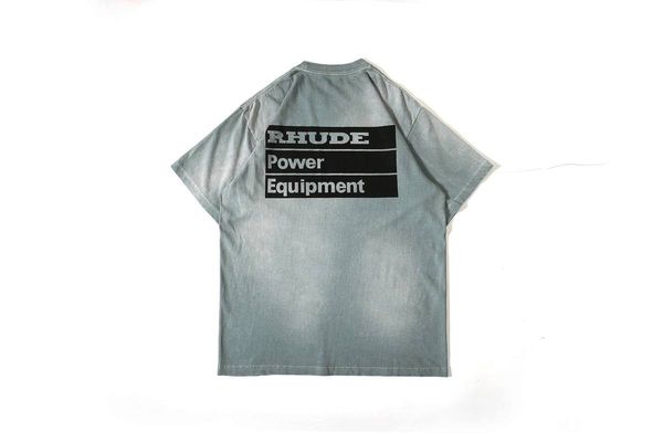 

tee european-style shirt hip men's hip-hop lovers of rhude-women, White;black