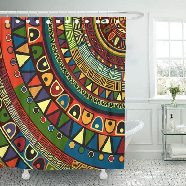 

shower curtains african colored tribal abstract pattern mexico culture aztec festive curtain waterproof polyester fabric 72 x inches