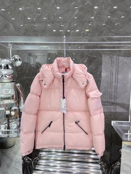 

2022r mens womens madawaska monler short down jacket parkas luxury italy itailan man ladies girl winter hooded windbreak outerwear coats, Black