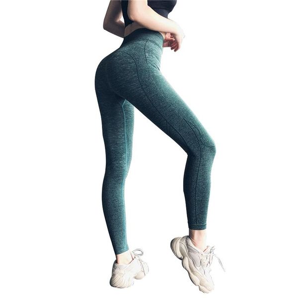 

women's leggings chrleisure seamless women push up fitness casual pants high waist breathable gym skinny solid, Black