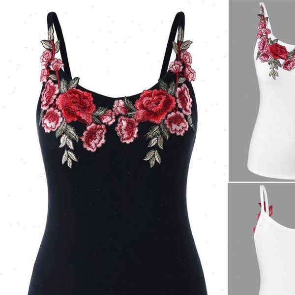 

plus size womens tanks 5xl female embroider women vest shirt blouse camisole tank feminino summer woman clothes, White
