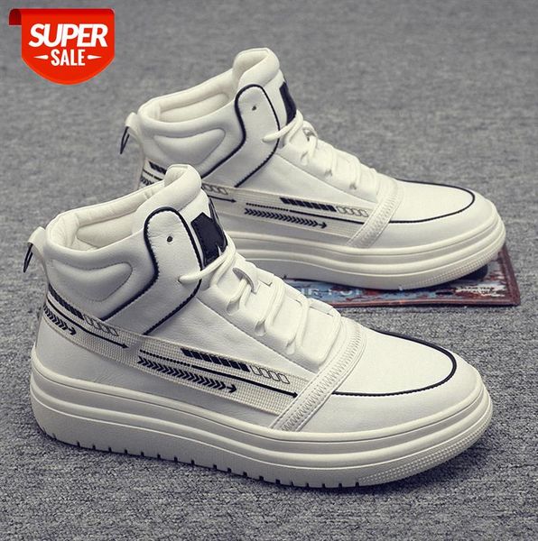 

men's shoes high-korean style breathable sneakers casual leather #z09x