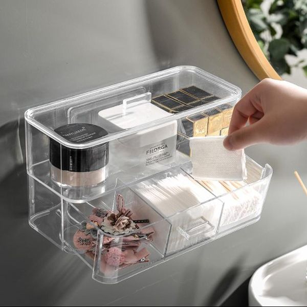 

storage boxes & bins cosmetic organizer for bathroom dresser bedroom durable makeup organizers tray make up box