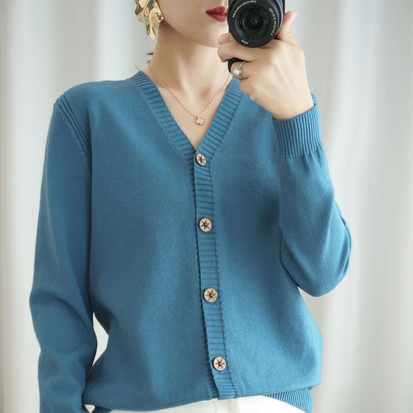 

tees longsleeve low-necked dress mesh sweater cardigan ladies jacket spring autumn, White